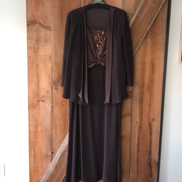 MONTAGE by Mon Cheri brown dress, 18WP - Picture 2 of 8